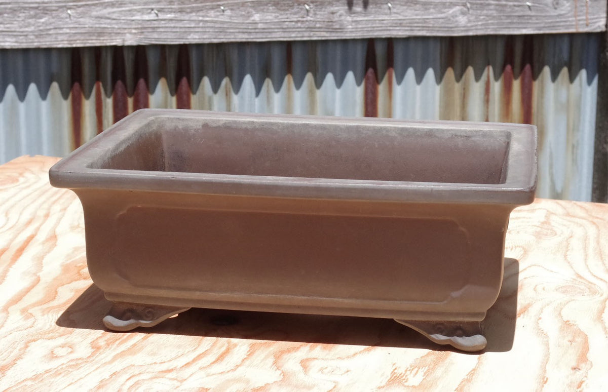 Old Bonsai Pot Tokoname HOUSEI Unglazed Rectangular Width 38 cm (14.96 inches)