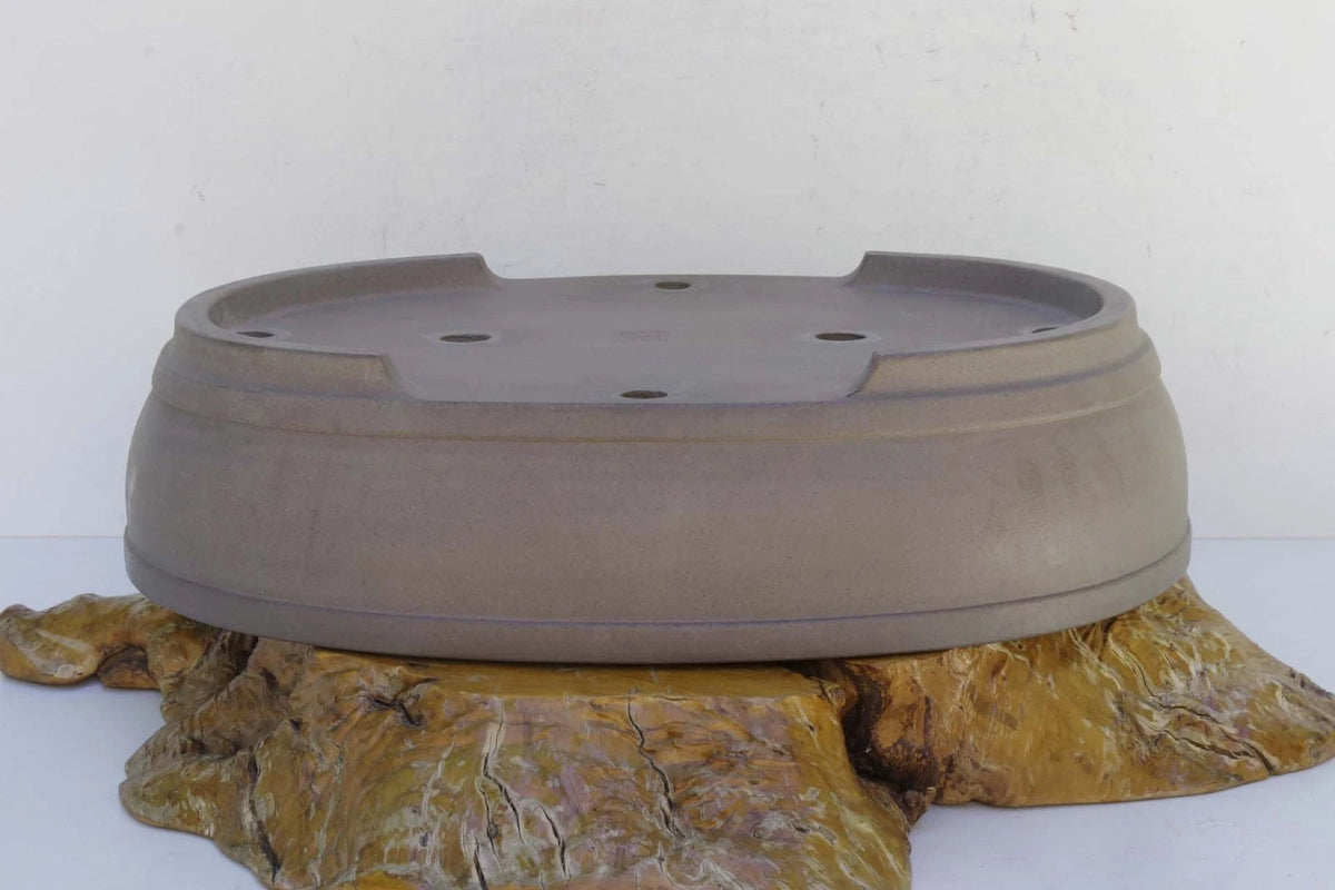 Bonsai Pot Tokoname Keizan-en Unglazed Oval Deep Width 64 cm /25.2 in.Ex-Large