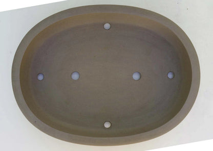 Bonsai Pot Tokoname Keizan-en Unglazed Oval Deep Width 64 cm /25.2 in.Ex-Large
