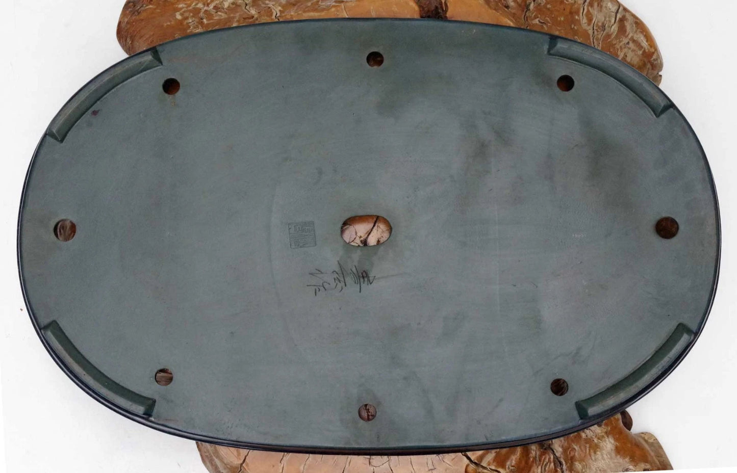 Bonsai Pot Extra Large Navy Blue Glazed Oval Harumatsu Width 75cm( 29 7in.)