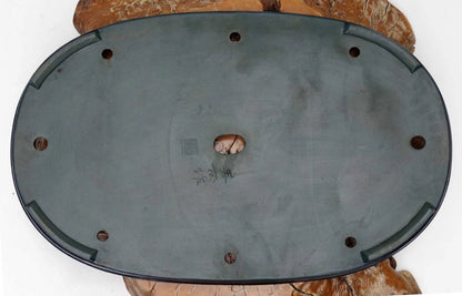 Bonsai Pot Extra Large Navy Blue Glazed Oval Harumatsu Width 75cm( 29 7in.)