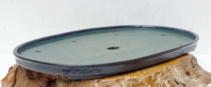 Bonsai Pot Extra Large Navy Blue Glazed Oval Harumatsu Width 75cm( 29 7in.)