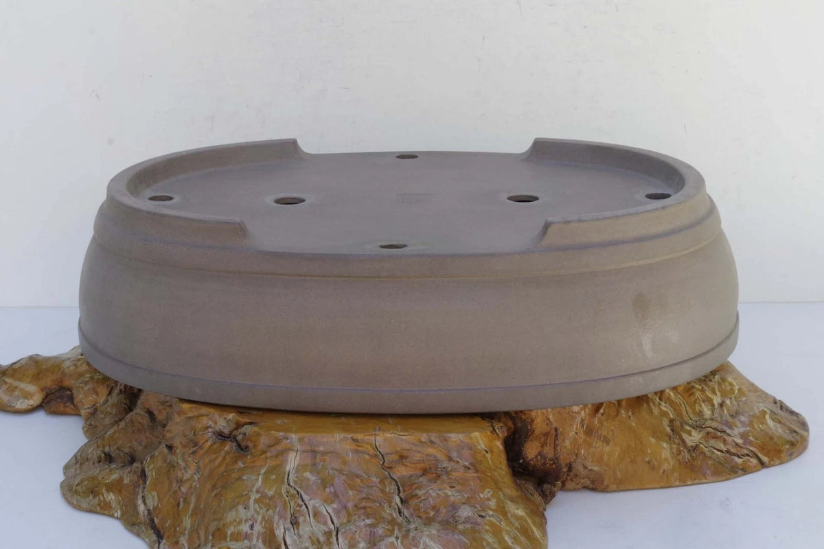 Bonsai Pot Tokoname Keizan-en Unglazed Oval Deep Width 64 cm /25.2 in.Ex-Large