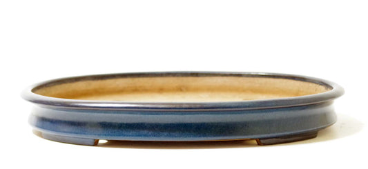 Bonsai Pot Tokoname YAMAFUSA Blue Glazed Oval Width 47 cm (18.50 in.) Extra Large