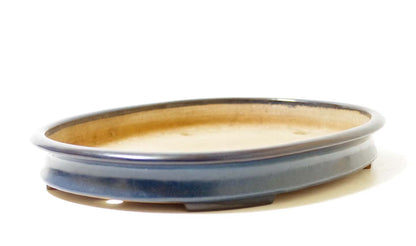 Bonsai Pot Tokoname YAMAFUSA Blue Glazed Oval Width 47 cm (18.50 in.) Extra Large