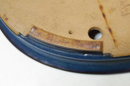 Bonsai Pot Tokoname YAMAFUSA Blue Glazed Oval Width 47 cm (18.50 in.) Extra Large
