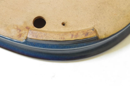 Bonsai Pot Tokoname YAMAFUSA Blue Glazed Oval Width 47 cm (18.50 in.) Extra Large