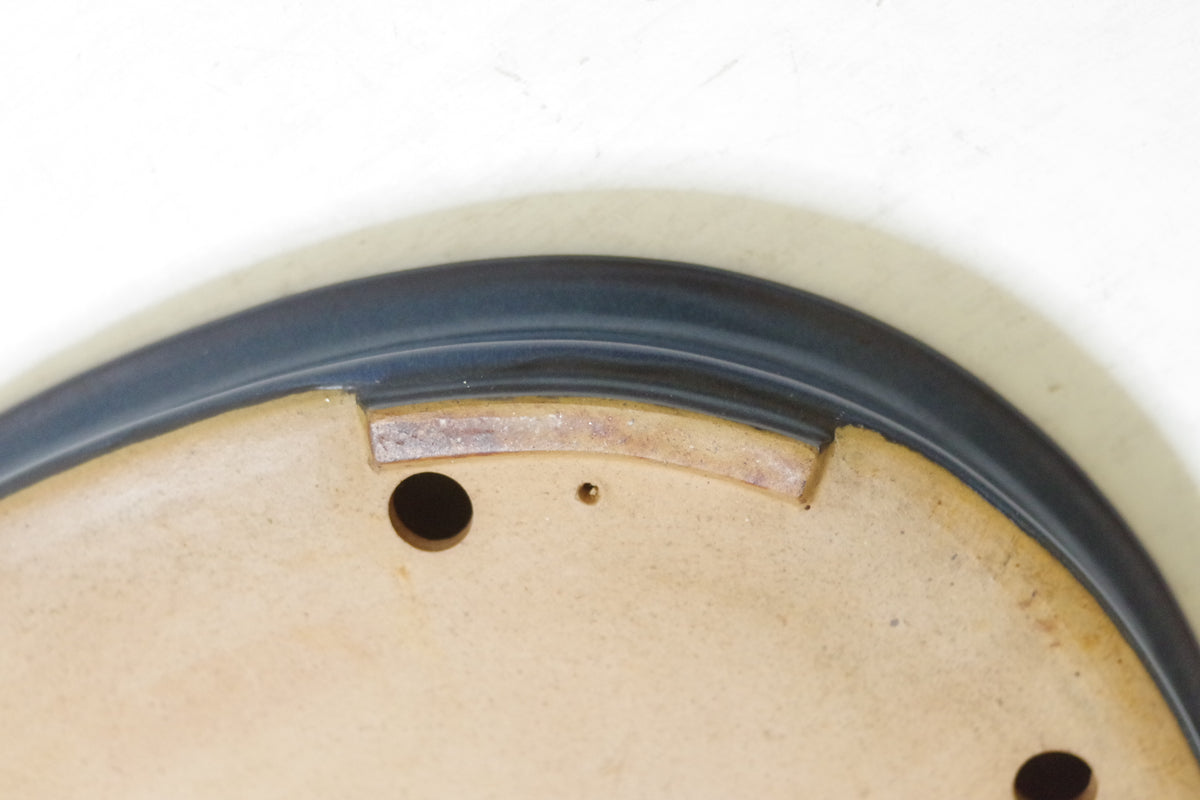 Bonsai Pot Tokoname YAMAFUSA Blue Glazed Oval Width 47 cm (18.50 in.) Extra Large