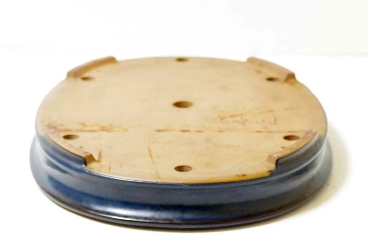 Bonsai Pot Tokoname YAMAFUSA Blue Glazed Oval Width 47 cm (18.50 in.) Extra Large