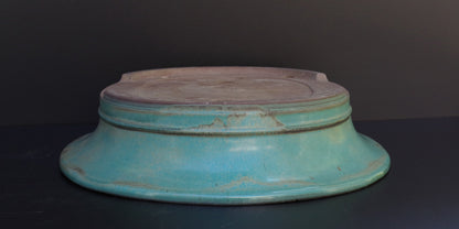Bonsai Pot Tokoname Kakuzan Green Glazed Oval Width 56.0 cm (22.0 in.) Extra Large