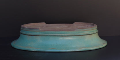 Bonsai Pot Tokoname Kakuzan Green Glazed Oval Width 56.0 cm (22.0 in.) Extra Large