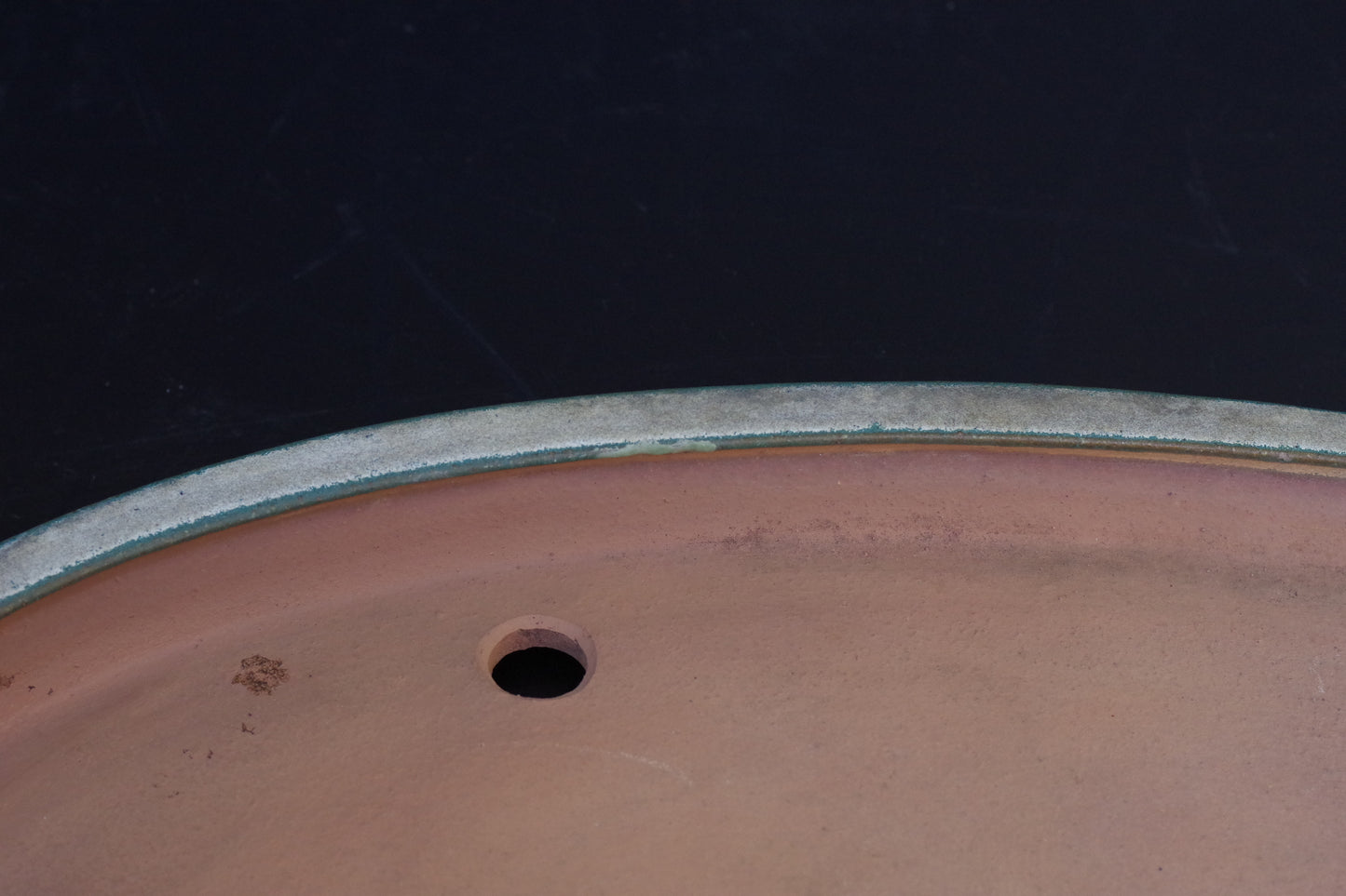 Bonsai Pot Tokoname REIHO Oval Green Glazed Width 56.4 cm / 22.2 in.Extra large