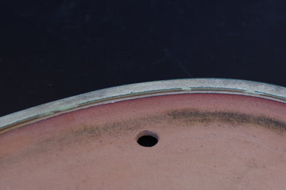 Bonsai Pot Tokoname REIHO Oval Green Glazed Width 56.4 cm / 22.2 in.Extra large