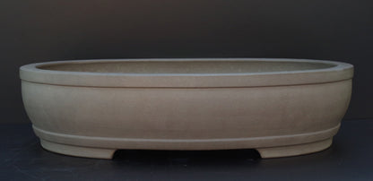 Bonsai Pot Tokoname Keizan -en Unglazed Oval Deep Width 64 cm /25.2 in.Extra Large