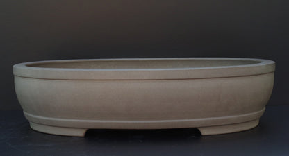 Bonsai Pot Tokoname Keizan -en Unglazed Oval Deep Width 64 cm /25.2 in.Extra Large