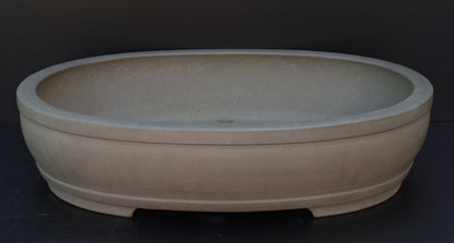 Bonsai Pot Tokoname Keizan -en Unglazed Oval Deep Width 64 cm /25.2 in.Extra Large