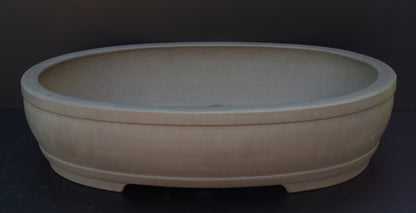 Bonsai Pot Tokoname Keizan -en Unglazed Oval Deep Width 64 cm /25.2 in.Extra Large