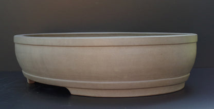 Bonsai Pot Tokoname Keizan -en Unglazed Oval Deep Width 64 cm /25.2 in.Extra Large
