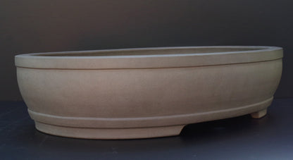 Bonsai Pot Tokoname Keizan -en Unglazed Oval Deep Width 64 cm /25.2 in.Extra Large