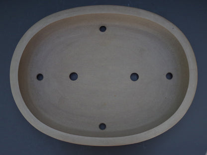 Bonsai Pot Tokoname Keizan -en Unglazed Oval Deep Width 64 cm /25.2 in.Extra Large