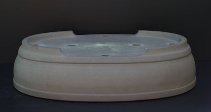 Bonsai Pot Tokoname Keizan -en Unglazed Oval Deep Width 64 cm /25.2 in.Extra Large