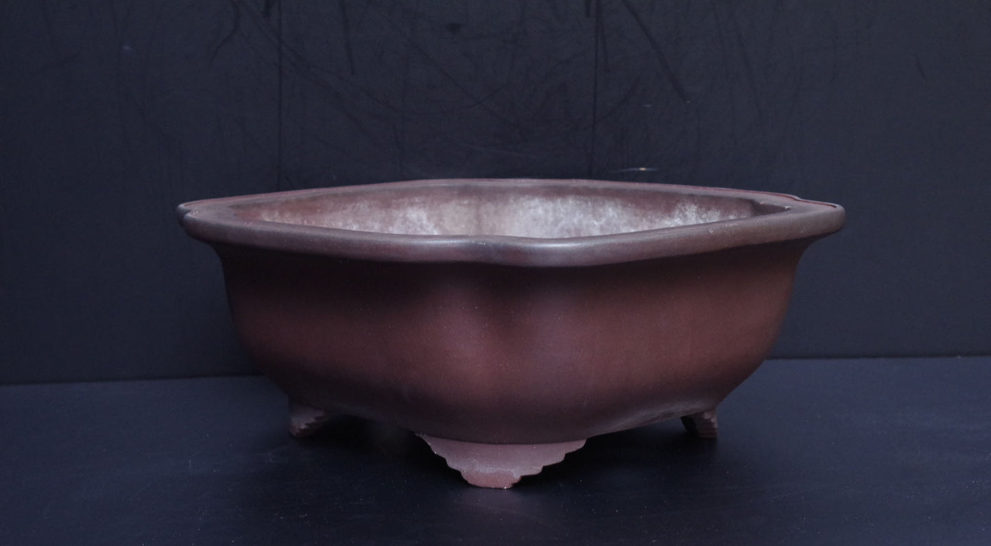 Bonsai Pot Tokoname Yamaaki Unglazed Mokko Width 43.7 cm (17.2 in.) Large