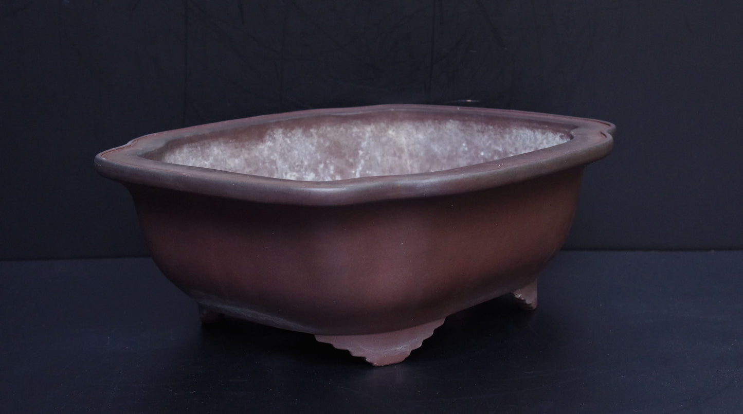 Bonsai Pot Tokoname Yamaaki Unglazed Mokko Width 43.7 cm (17.2 in.) Large