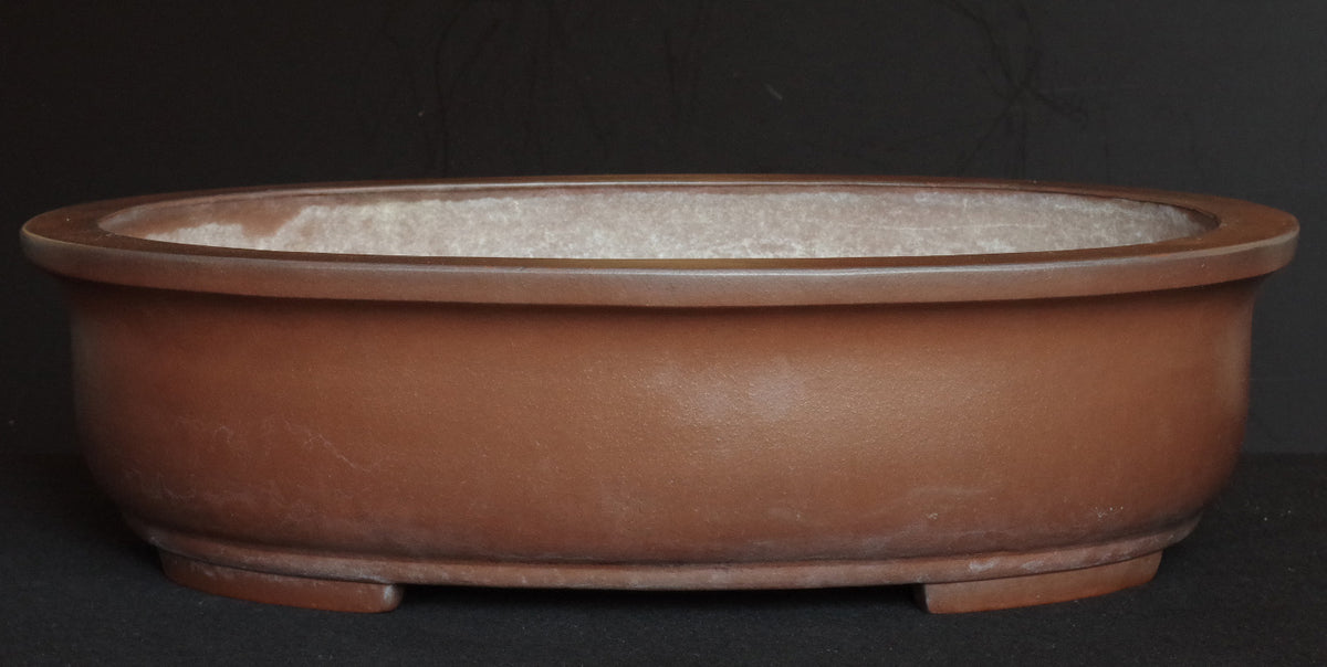 Ex-Large Tokoname ITAYAMA Bonsai Pot Unglazed Oval 62.2 cm (24.5 in.) Satsuki