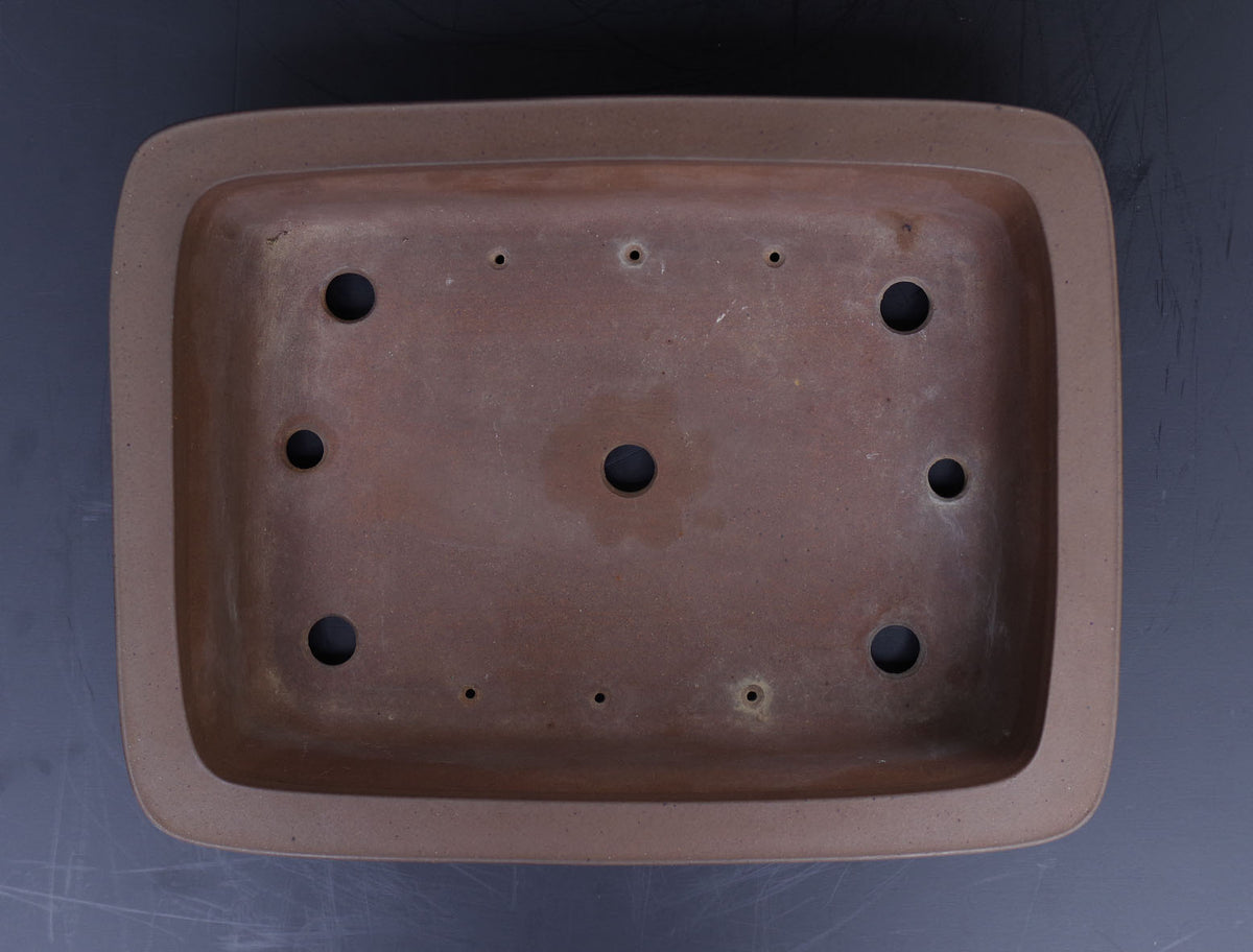Bonsai Pot Tokoname Nakano Yuji Unglazed Rectangular Width 41.2 cm (16.22 in.) Large