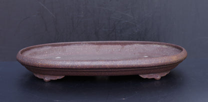 Bonsai Pot Tokoname Keizan Unglazed Oval Width 55 cm (21.7 inches) Extra Large