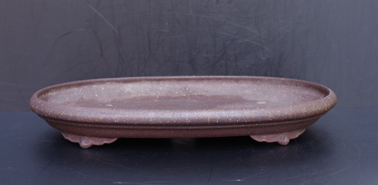 Bonsai Pot Tokoname Keizan Unglazed Oval Width 55 cm (21.7 inches) Extra Large