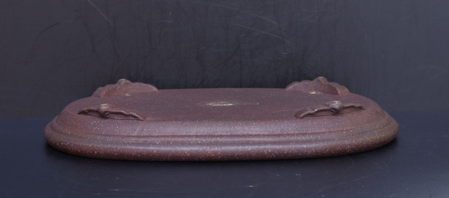 Bonsai Pot Tokoname Keizan Unglazed Oval Width 55 cm (21.7 inches) Extra Large