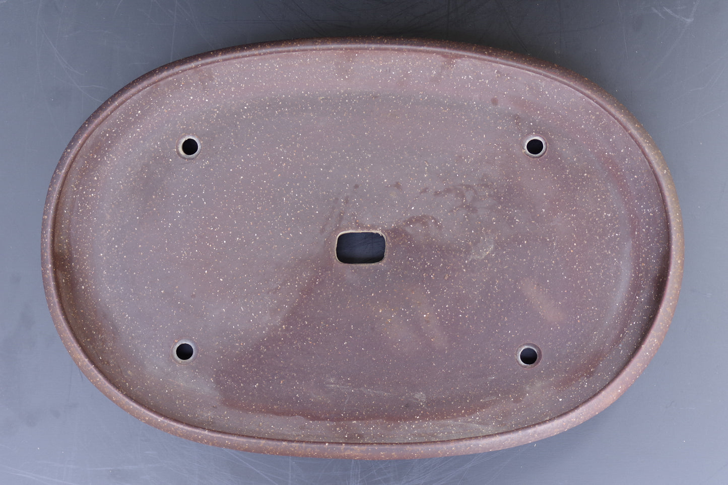 Bonsai Pot Tokoname Keizan Unglazed Oval Width 55 cm (21.7 inches) Extra Large