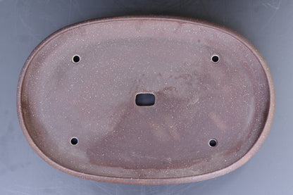 Bonsai Pot Tokoname Keizan Unglazed Oval Width 55 cm (21.7 inches) Extra Large