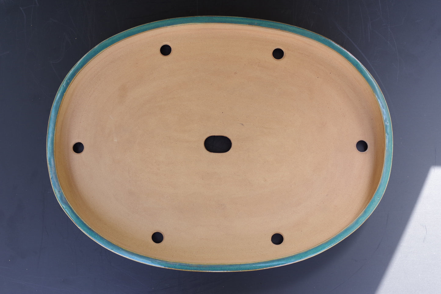 Bonsai Pot Harumatsu Green Glazed Oval Width 62.4 cm (24.6 inches) Extra Large