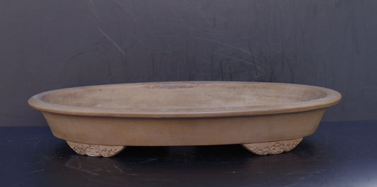 Bonsai Pot Tokoname SENKOEN Oval Unglazed Width 62 cm (24.41 in.) Extra Large