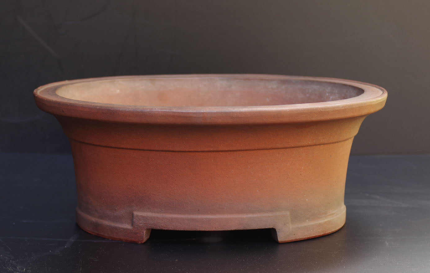 Bonsai Pot Tokoname Zenigo Unglazed Deep Oval Width 40 cm (15.75 inches) Large