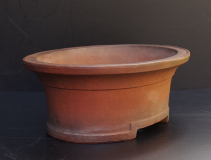 Bonsai Pot Tokoname Zenigo Unglazed Deep Oval Width 40 cm (15.75 inches) Large