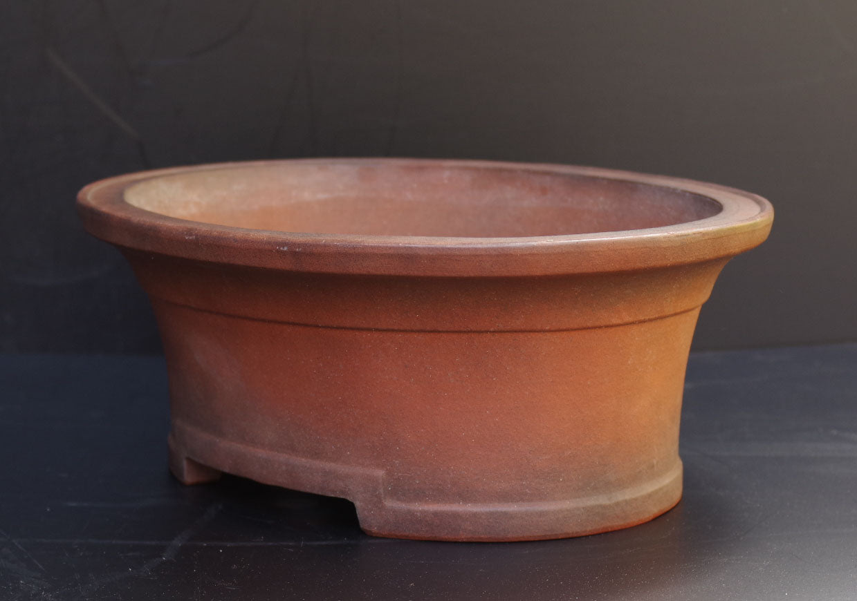 Bonsai Pot Tokoname Zenigo Unglazed Deep Oval Width 40 cm (15.75 inches) Large