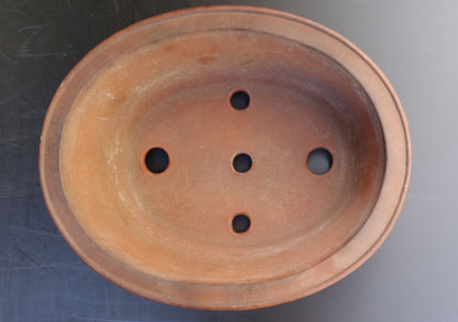 Bonsai Pot Tokoname Zenigo Unglazed Deep Oval Width 40 cm (15.75 inches) Large