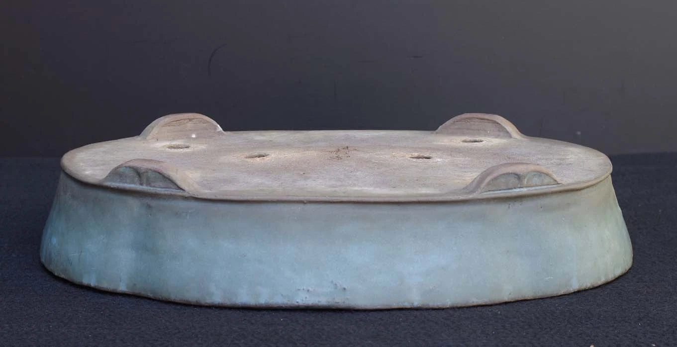 Bonsai Pot Tokoname Shuho Glazed Mokko Width 43.1 cm (16.97 in.) Large