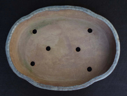 Bonsai Pot Tokoname Shuho Glazed Mokko Width 43.1 cm (16.97 in.) Large