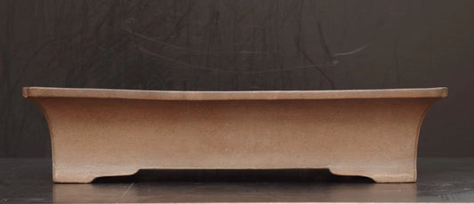 Bonsai Pot Tokoname Aiba Koyo Unglazed Rectangular Width 49.0 cm (19.29 in.) Large