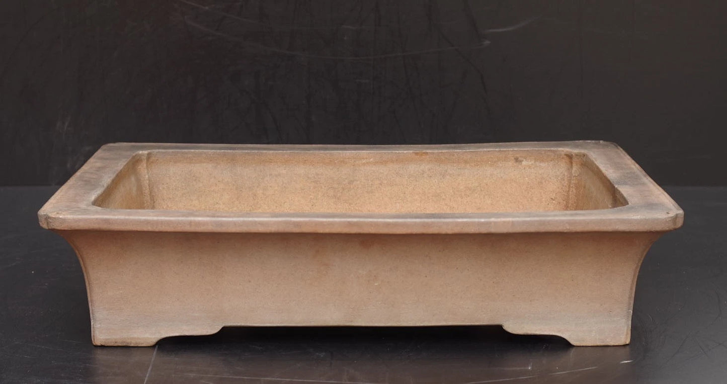 Bonsai Pot Tokoname Aiba Koyo Unglazed Rectangular Width 49.0 cm (19.29 in.) Large
