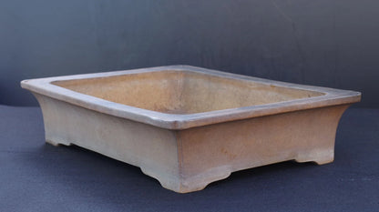 Bonsai Pot Tokoname Aiba Koyo Unglazed Rectangular Width 49.0 cm (19.29 in.) Large