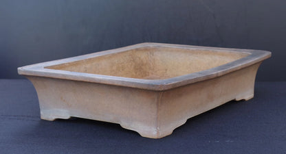 Bonsai Pot Tokoname Aiba Koyo Unglazed Rectangular Width 49.0 cm (19.29 in.) Large
