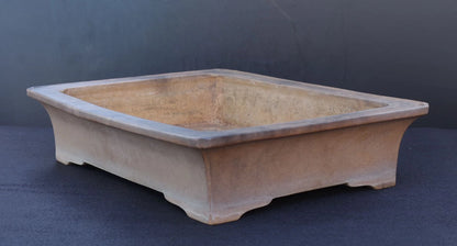 Bonsai Pot Tokoname Aiba Koyo Unglazed Rectangular Width 49.0 cm (19.29 in.) Large