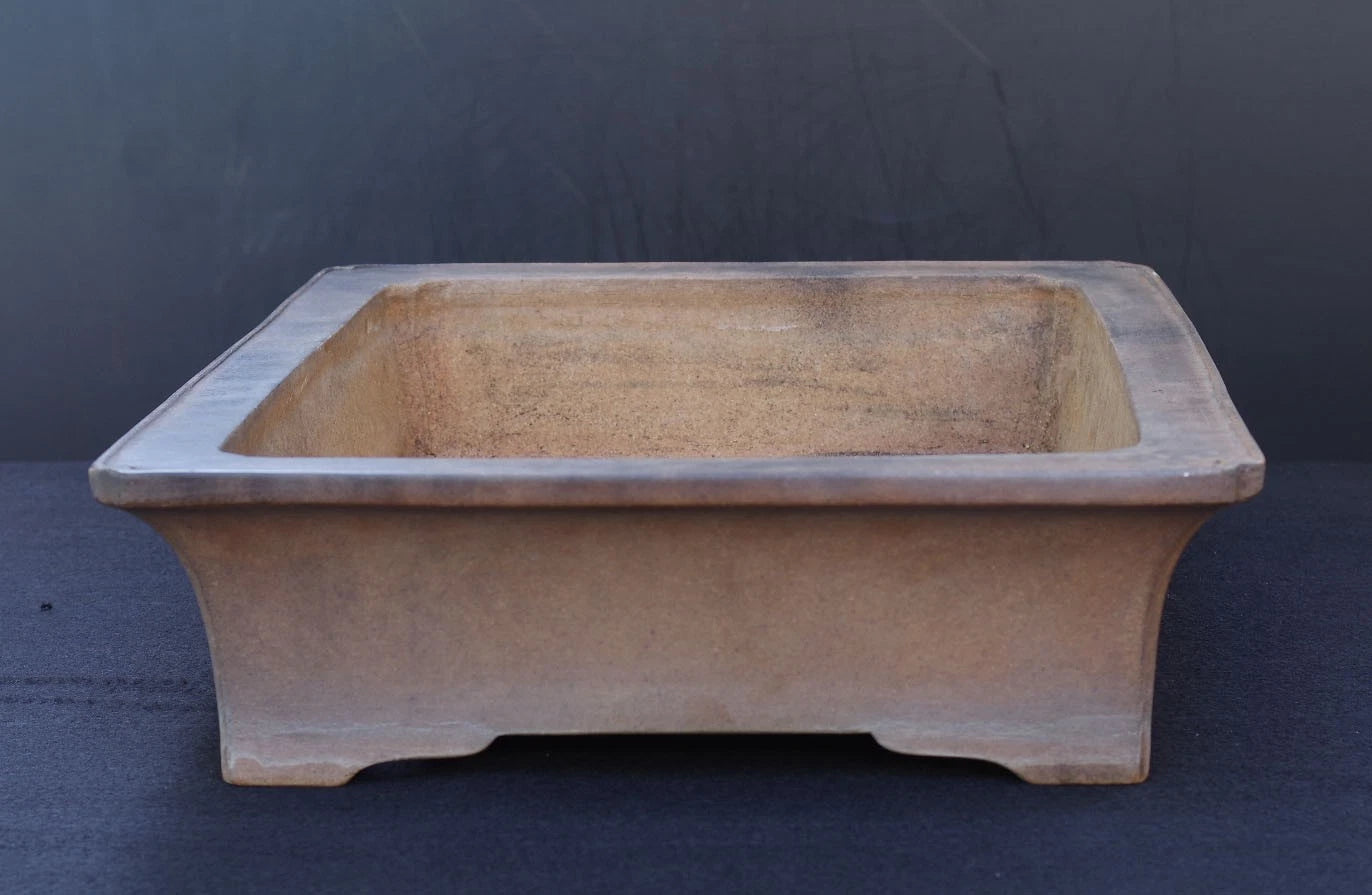Bonsai Pot Tokoname Aiba Koyo Unglazed Rectangular Width 49.0 cm (19.29 in.) Large