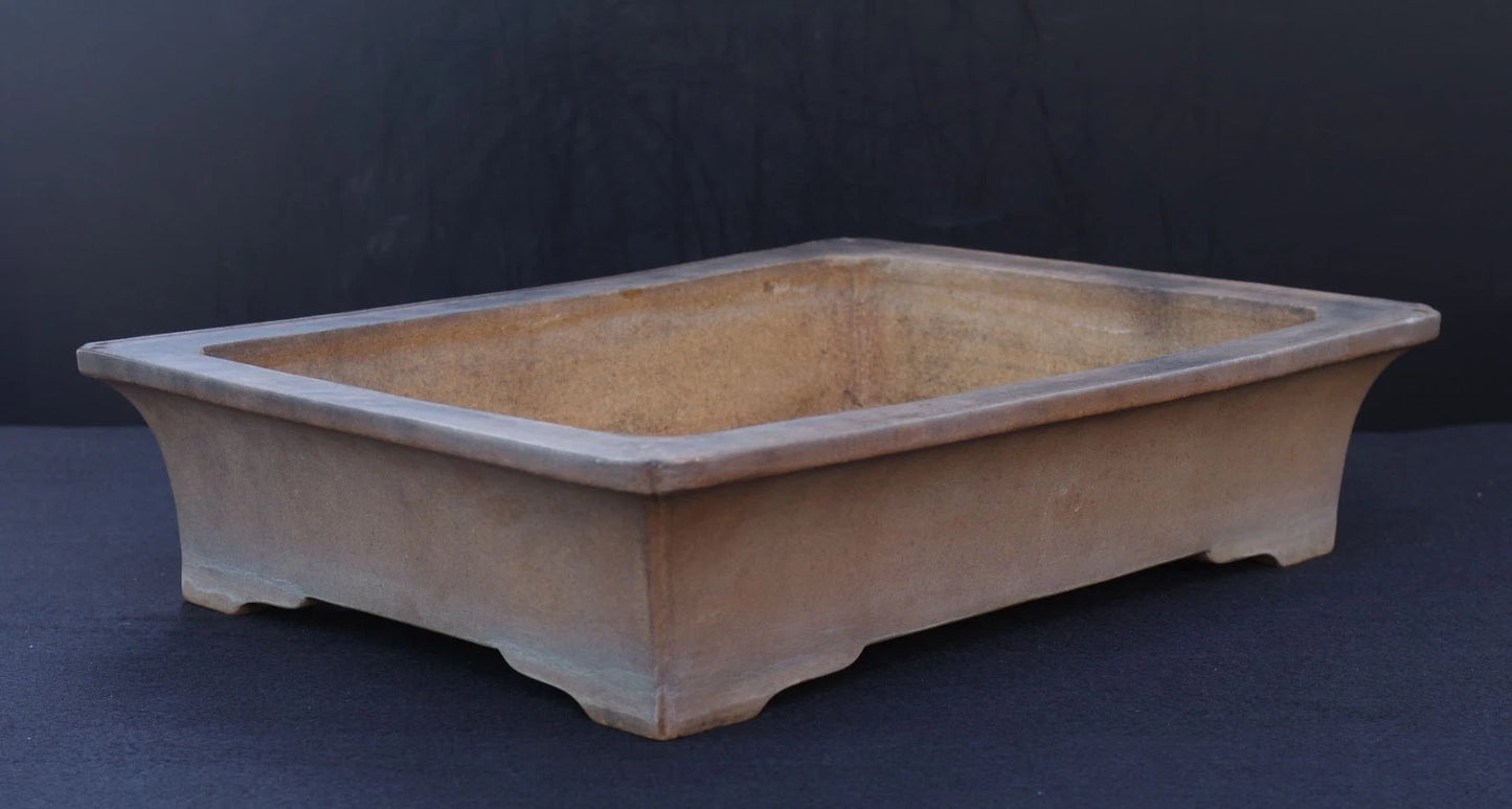 Bonsai Pot Tokoname Aiba Koyo Unglazed Rectangular Width 49.0 cm (19.29 in.) Large