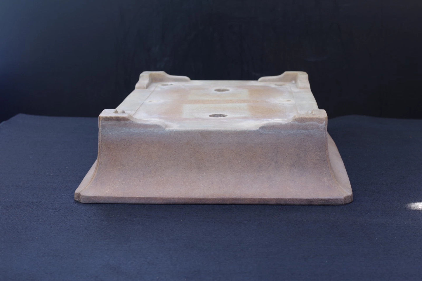 Bonsai Pot Tokoname Aiba Koyo Unglazed Rectangular Width 49.0 cm (19.29 in.) Large